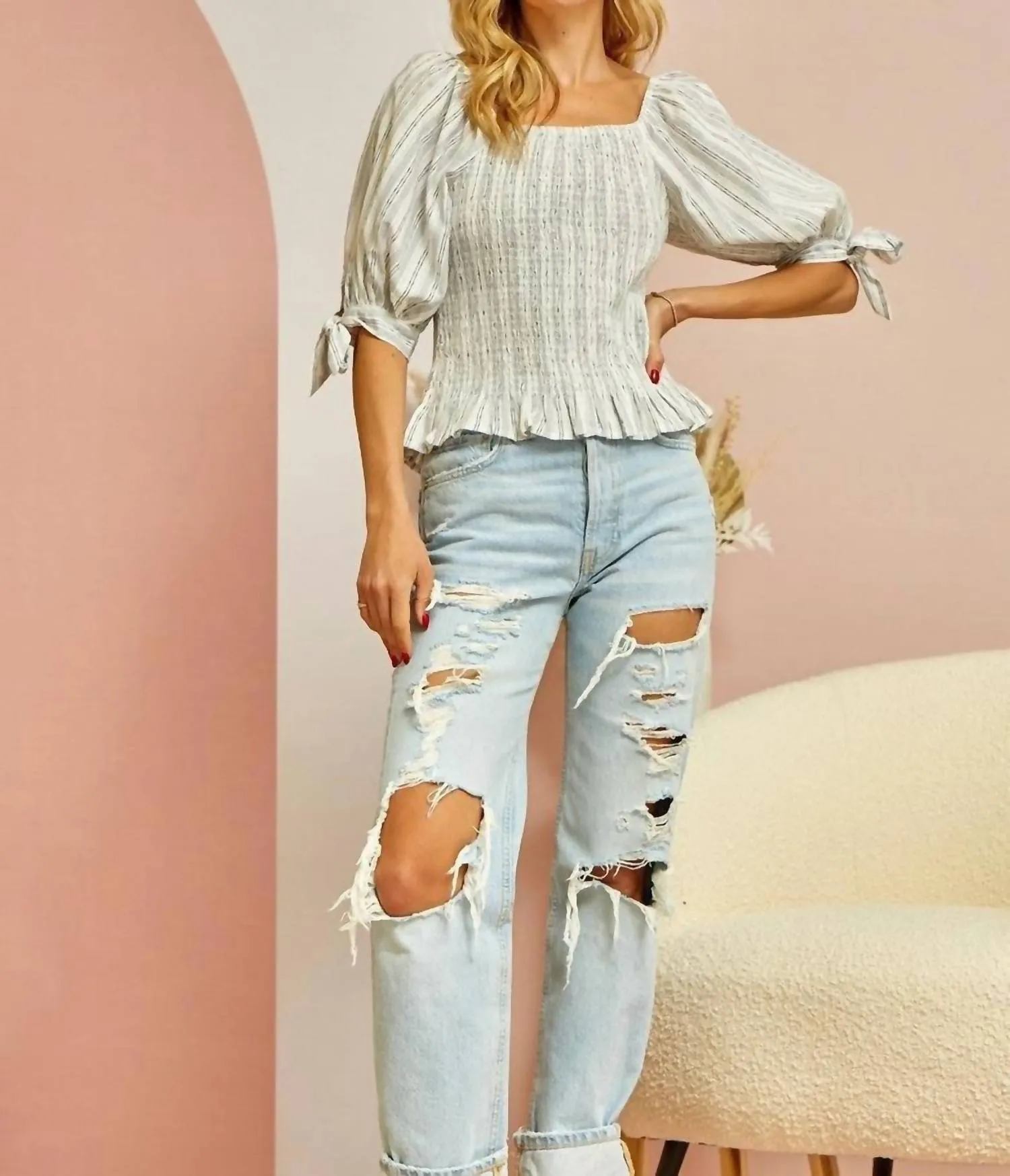 Andree By Unit - Anticipating More Smocked Blouse