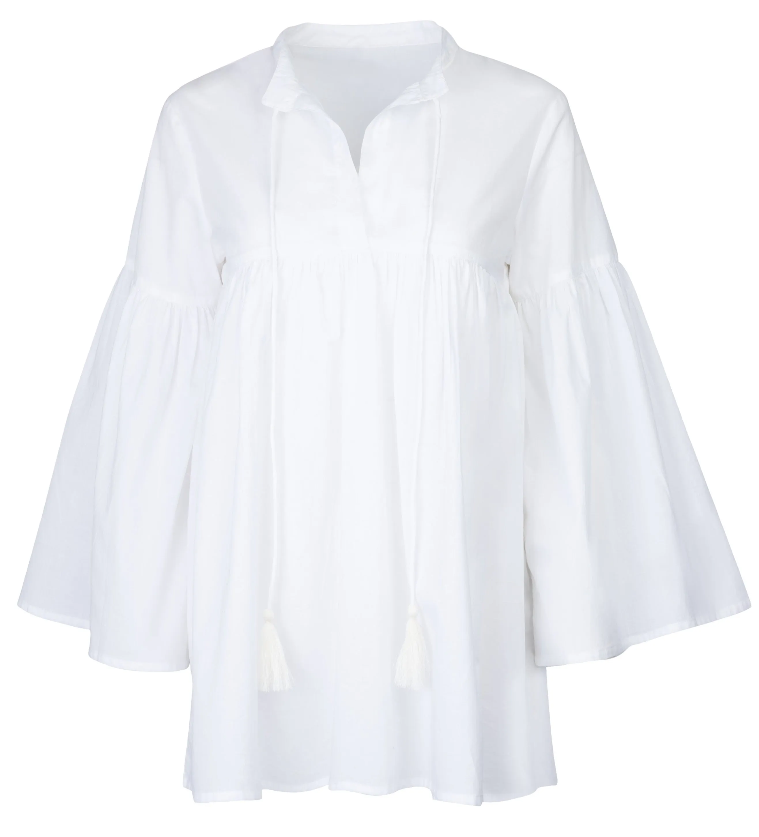 Bell Sleeve Tassel Blouse