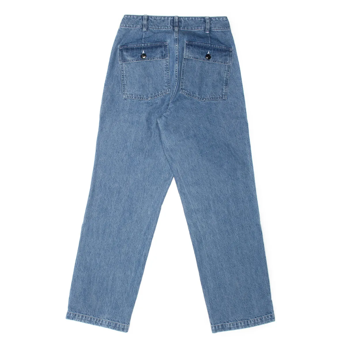 Denim Pleated Fatigue Pants