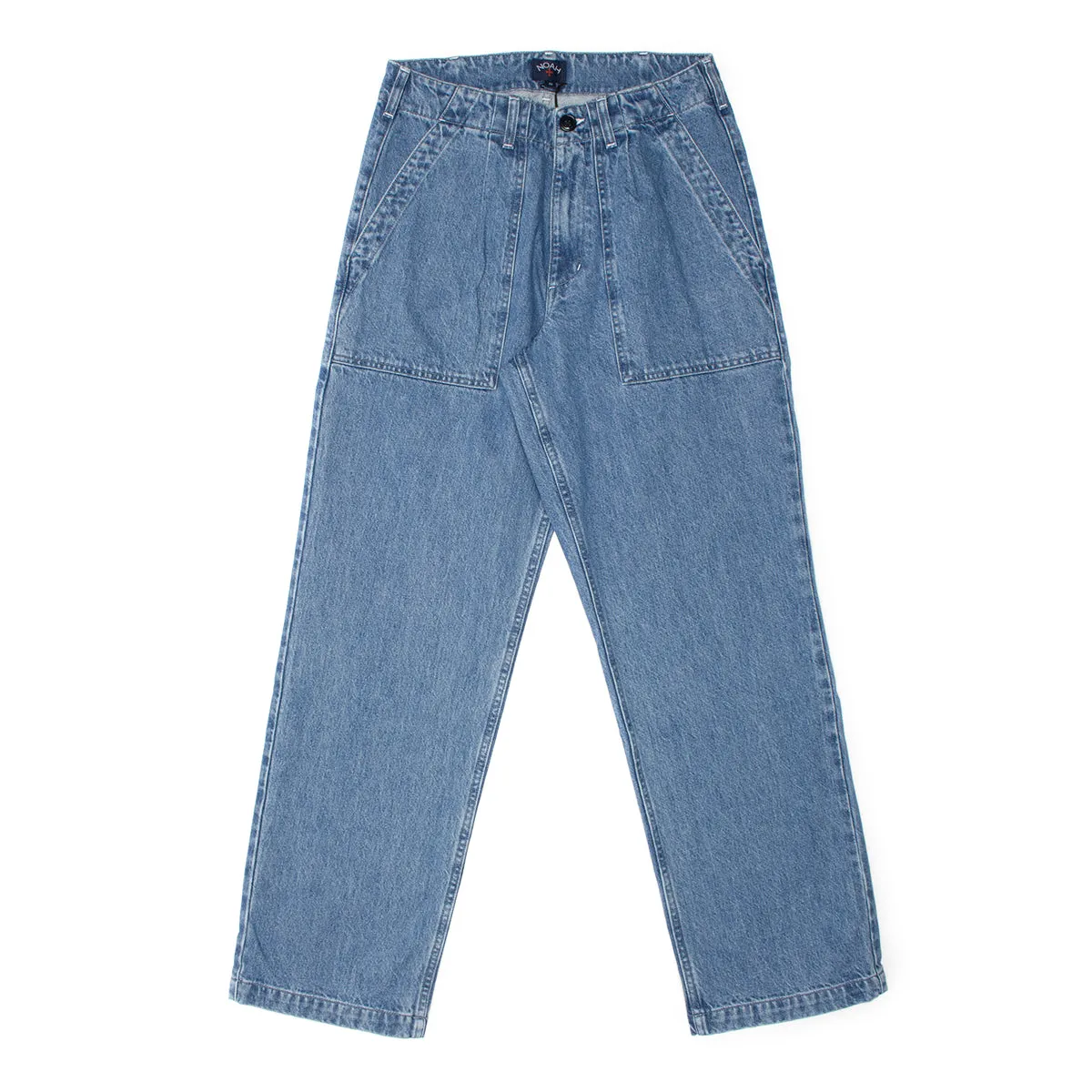 Denim Pleated Fatigue Pants