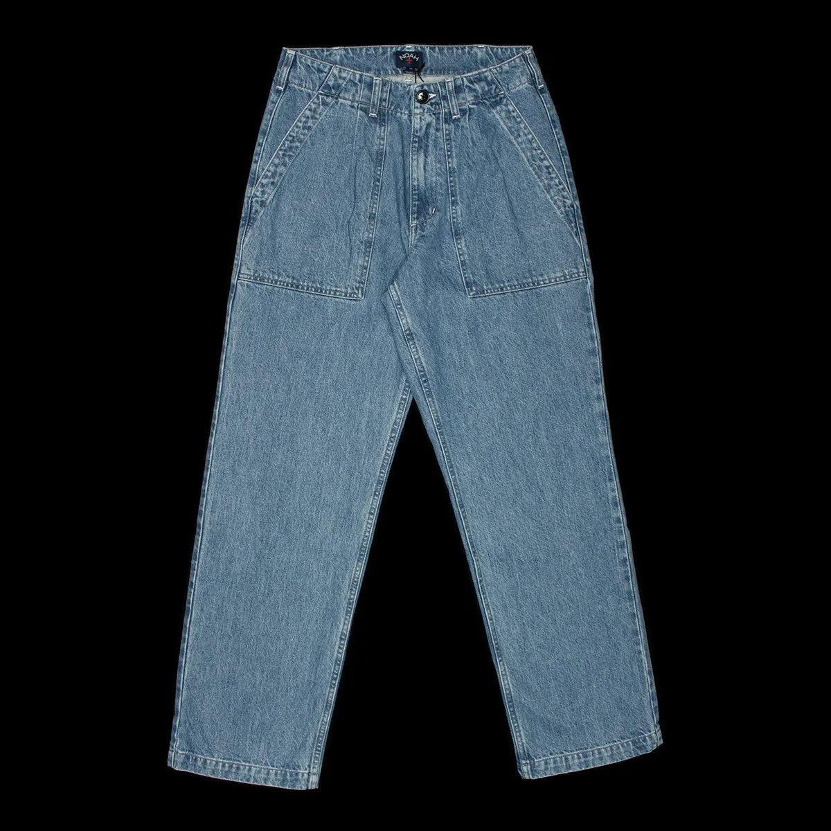 Denim Pleated Fatigue Pants