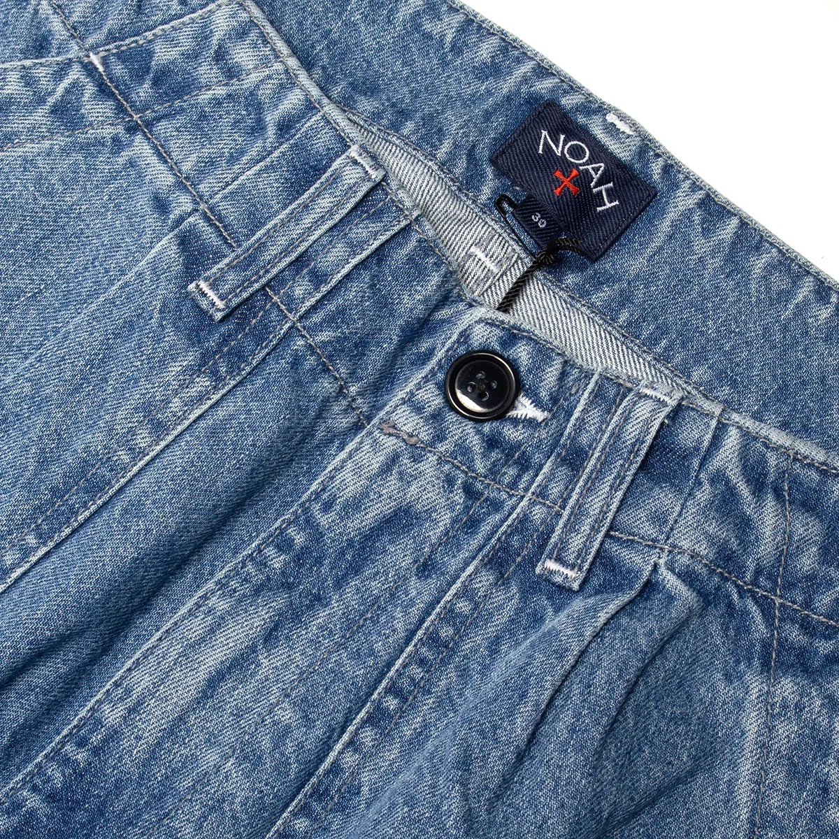 Denim Pleated Fatigue Pants