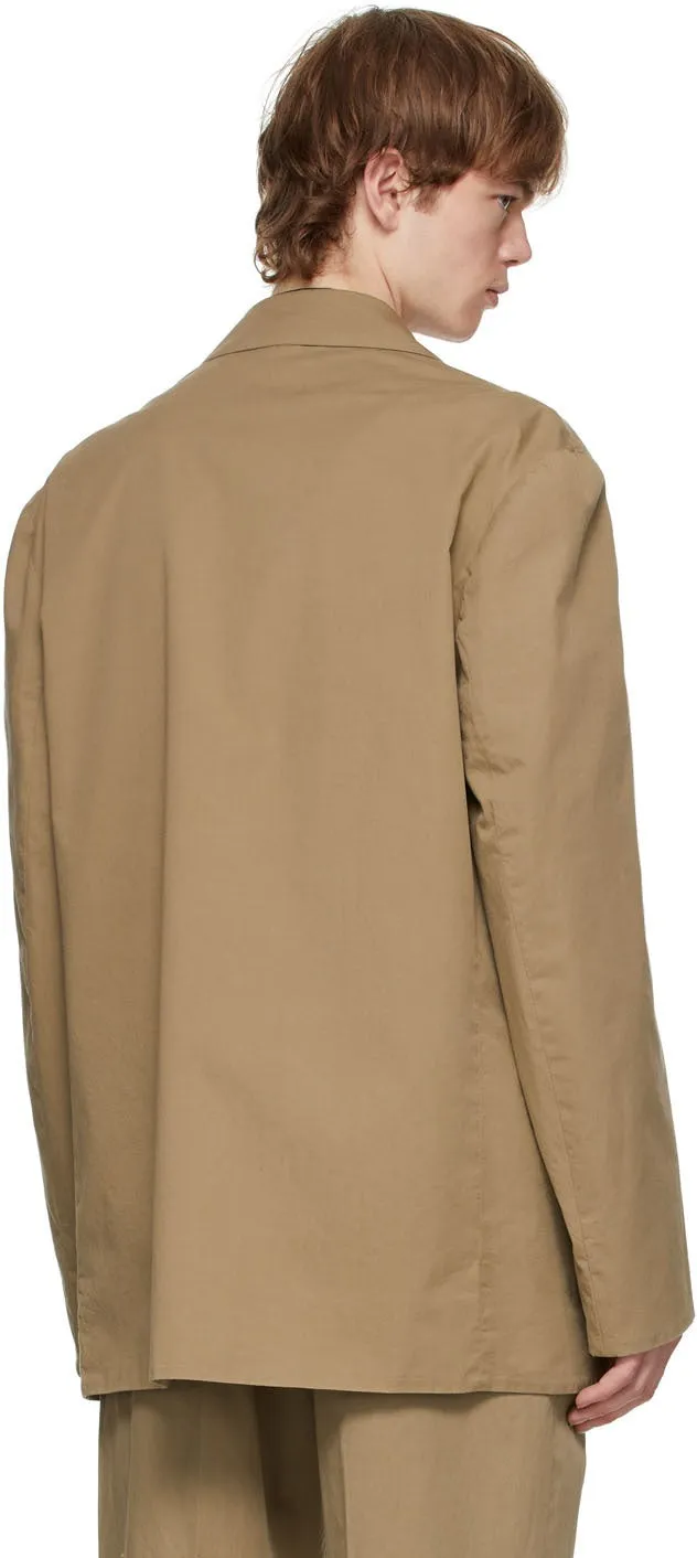 Dries Van Noten Khaki Double Breasted Blazer