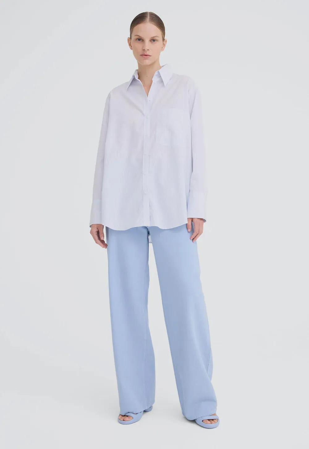 Jac and Jack Tanvi Shirt in Blue Shadow Stripe