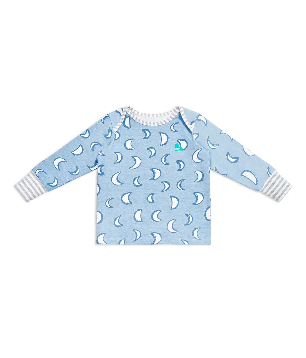 Kids Pyjama Set Long Sleeve Light Blue Eclipse Cotton