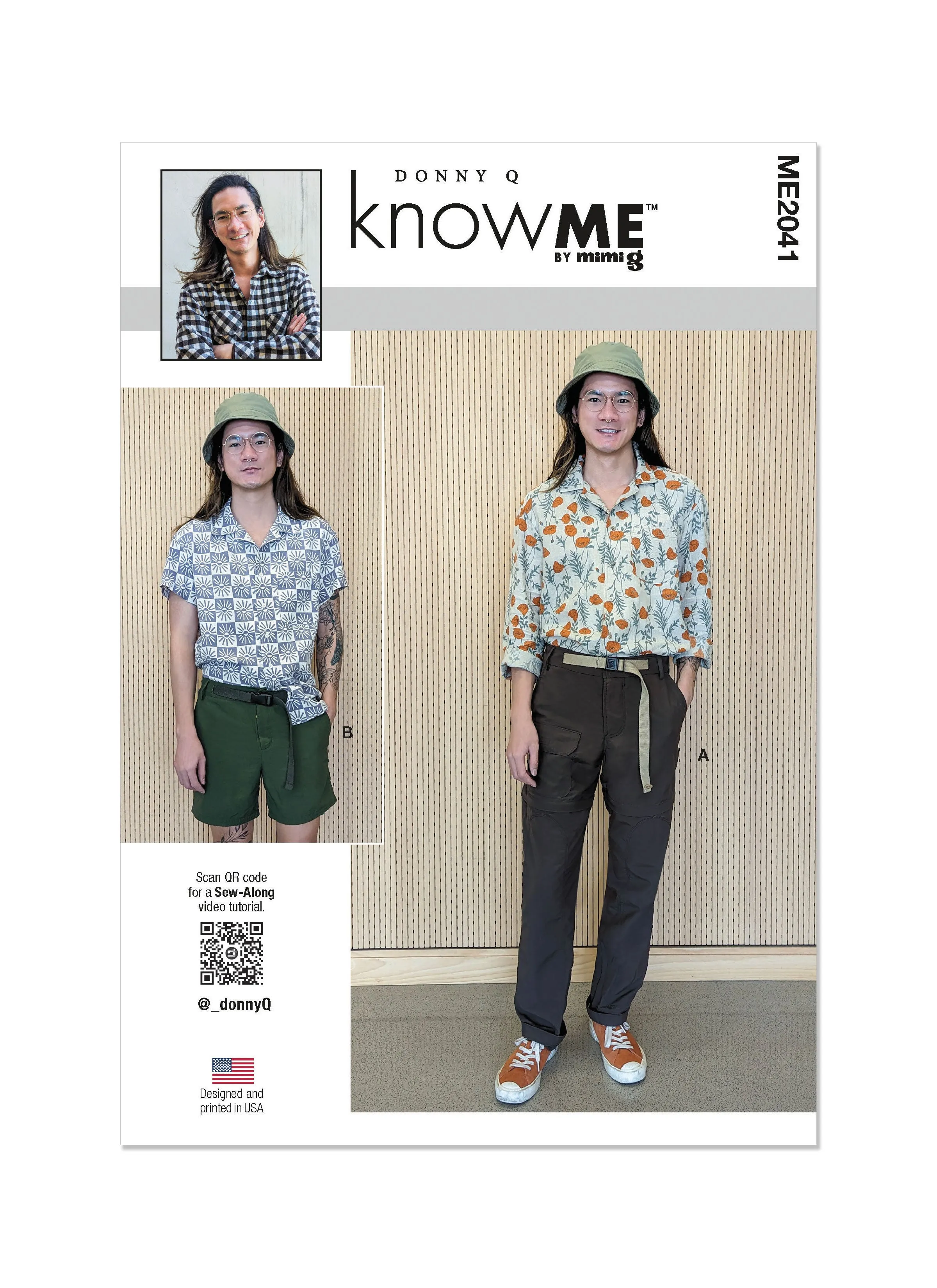 Know Me sewing pattern 2041 Men's Convertible Pants and Shorts