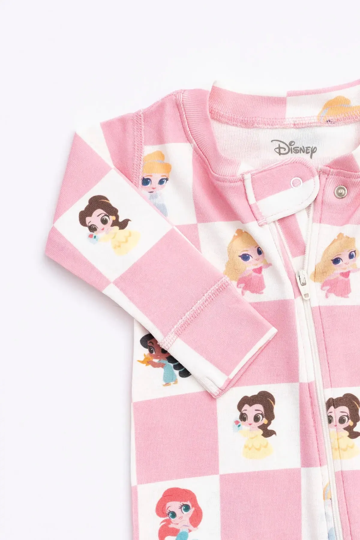 One-Piece Baby Pajamas_Disney Princess Checkerboard