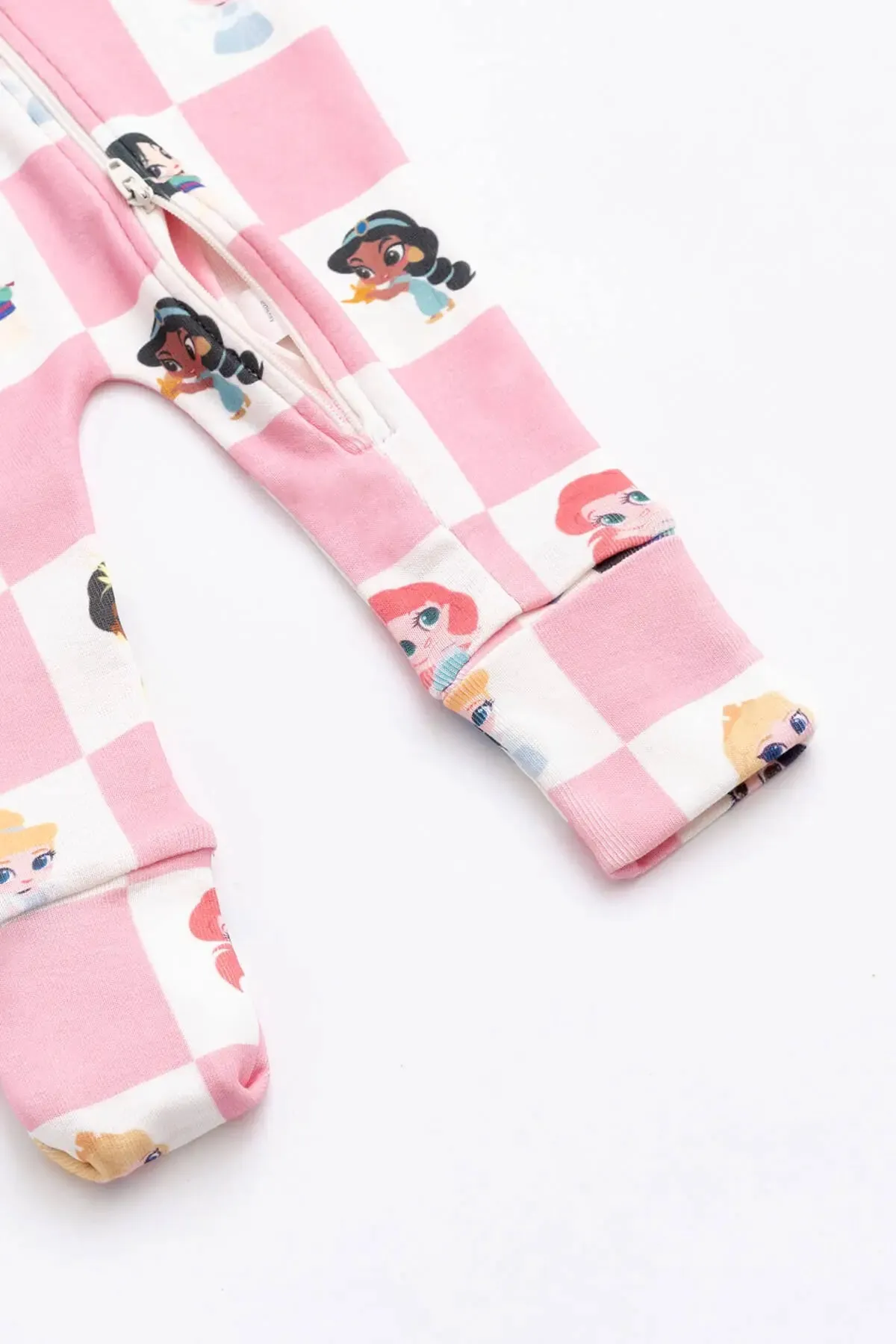 One-Piece Baby Pajamas_Disney Princess Checkerboard