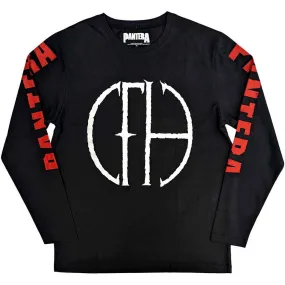 Pantera "Frayed Logo" Black Long Sleeve T shirt