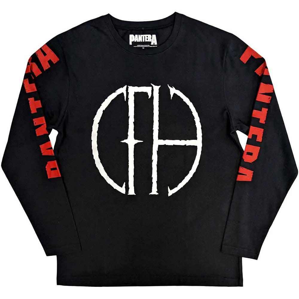 Pantera "Frayed Logo" Black Long Sleeve T shirt