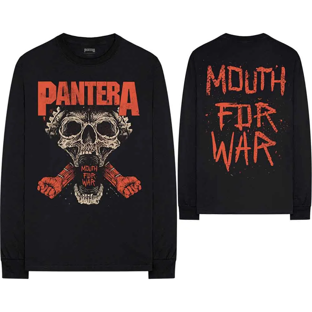 Pantera "Mouth For War" Black Long Sleeve T shirt