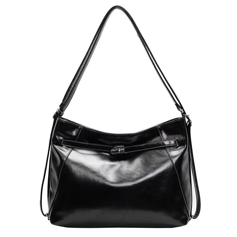 REALAIOT 2025 Large capacity commuter tote bag women's popular new casual versatile single shoulder crossbody multi-functional fashion backpack