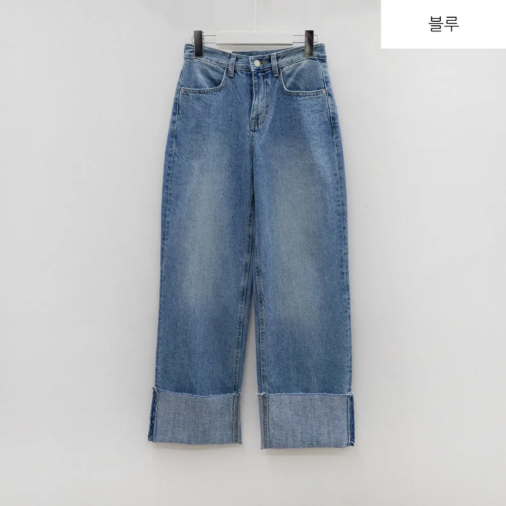 Roll Up Wide Leg Jeans BM16