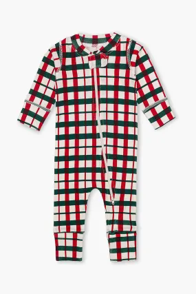 SALE - One-Piece Baby Pajamas_Festive Plaid