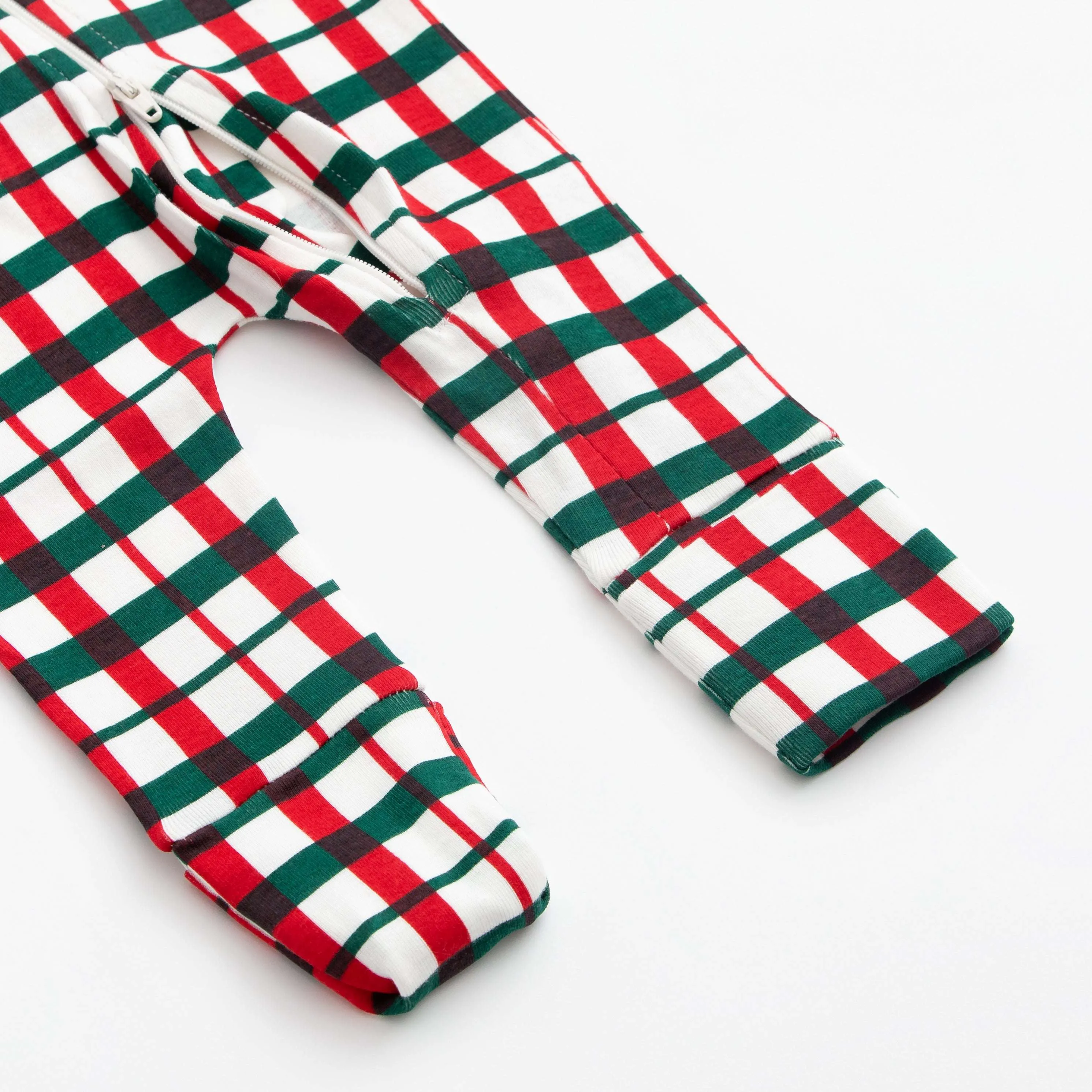 SALE - One-Piece Baby Pajamas_Festive Plaid