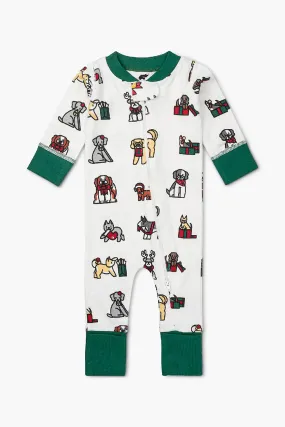 SALE - One-Piece Baby Pajamas_Puppies and Presents