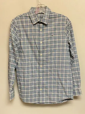 Vineyard Vines Size 16 Gray & Blue Plaid Flannel Big Boys Sweaters & Vests
